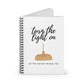 Inspirational Spiral Notebook - "Turn the Light On" Quote, Journal for Personal Growth, Gift Idea