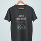 Inspirational Just Breathe T-Shirt, Mindfulness Quote Tee, Positive Message, Moon and Leaves Graphic