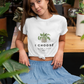 Plant Mom T-Shirt, Graphic Tee for Plant Lovers, Cute Botanical Shirt, Women's Casual Gardening Top, I Choose to be a Plant Mom Tee