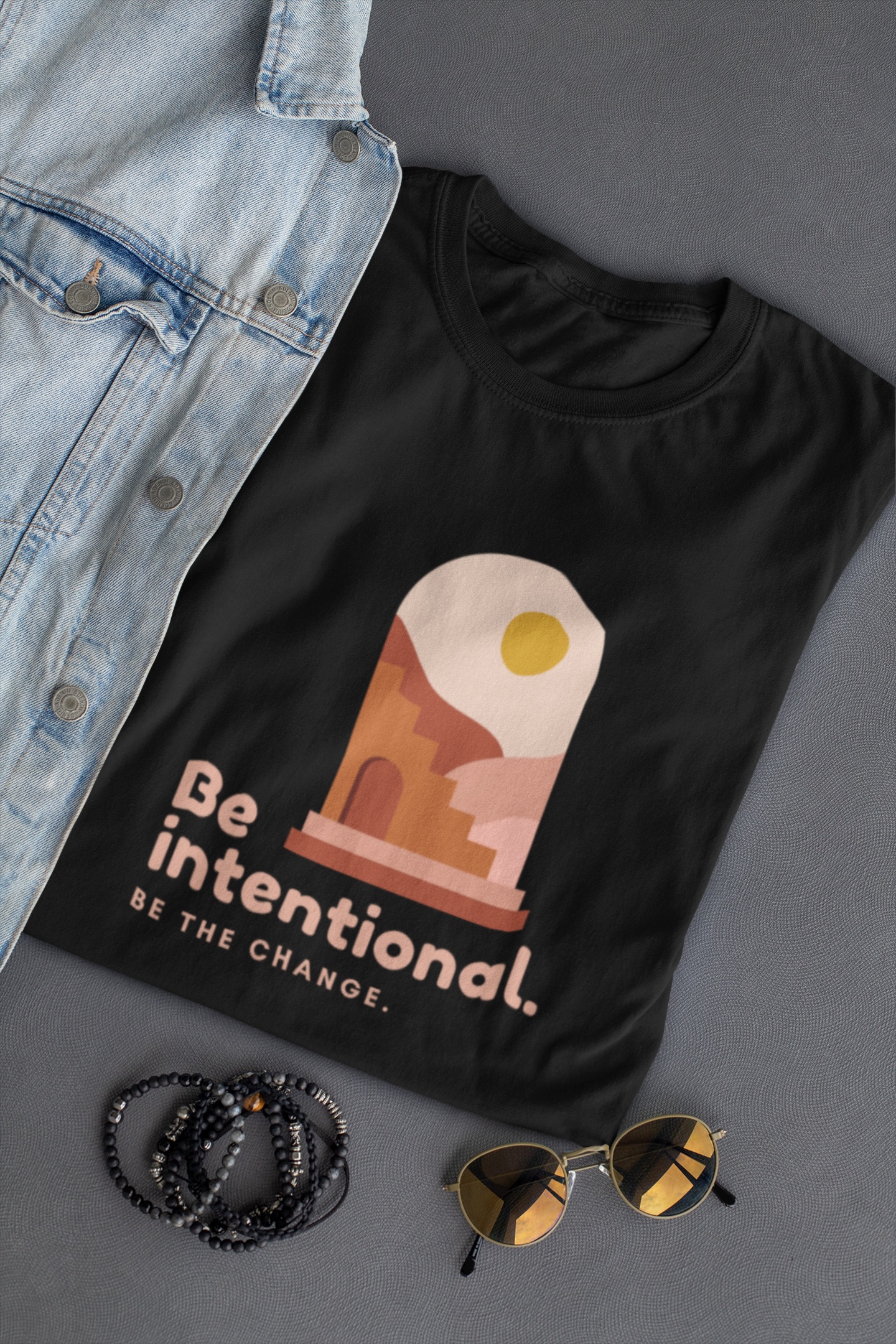 Inspirational Quote T-Shirt, Be Intentional, Be The Change, Positive Message, Minimalist Design, Unisex Apparel, Gift Idea