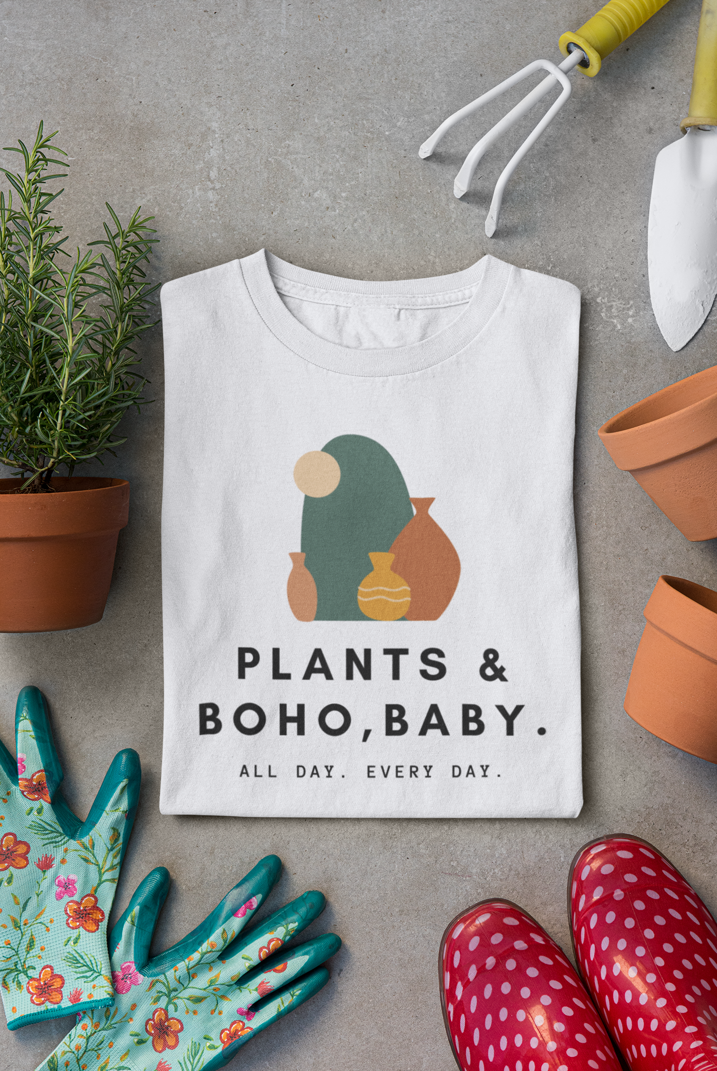 Boho Chic Plant Lover T-Shirt, Casual Graphic Tee, Modern Botanical Shirt, Trendy Gift for Gardeners, Unisex Apparel