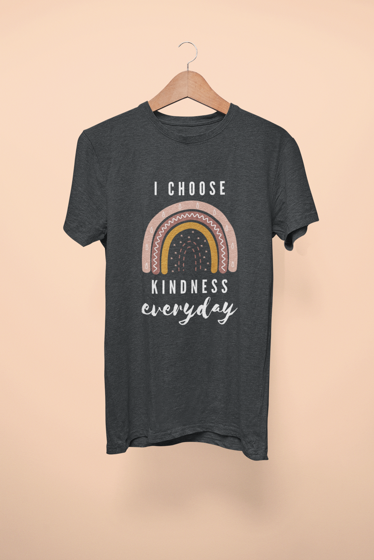 Inspirational Rainbow T-Shirt, I Choose Kindness Everyday, Positivity Graphic Tee, Unisex Comfortable Cotton Shirt, Gift Idea