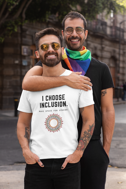 Inclusive Message T-Shirt, I Choose Inclusion, Make Space for Others, Unisex Tee, Positive Vibes Apparel, Social Awareness Shirt