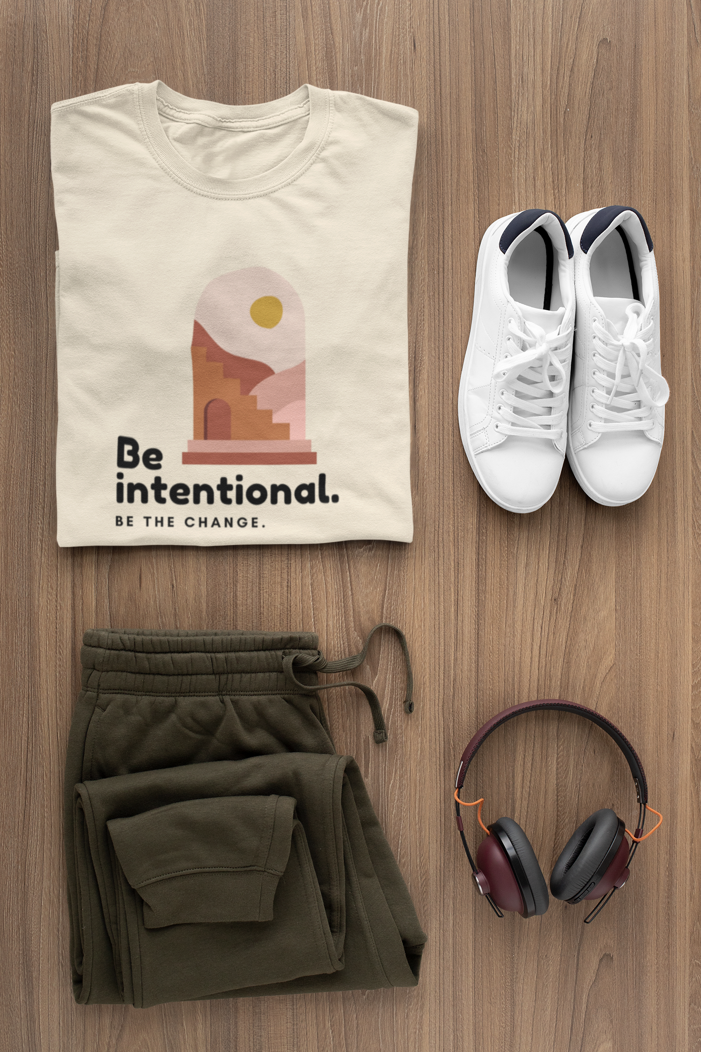 Inspirational Quote T-Shirt, Be Intentional, Be The Change, Positive Message, Minimalist Design, Unisex Apparel, Gift Idea