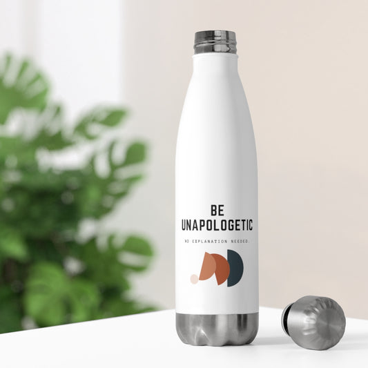 Be Unapologetic Boho Print Insulated Water Bottle, Stainless Steel Drink Flask, Eco-Friendly Hydration, Unique Gift Idea
