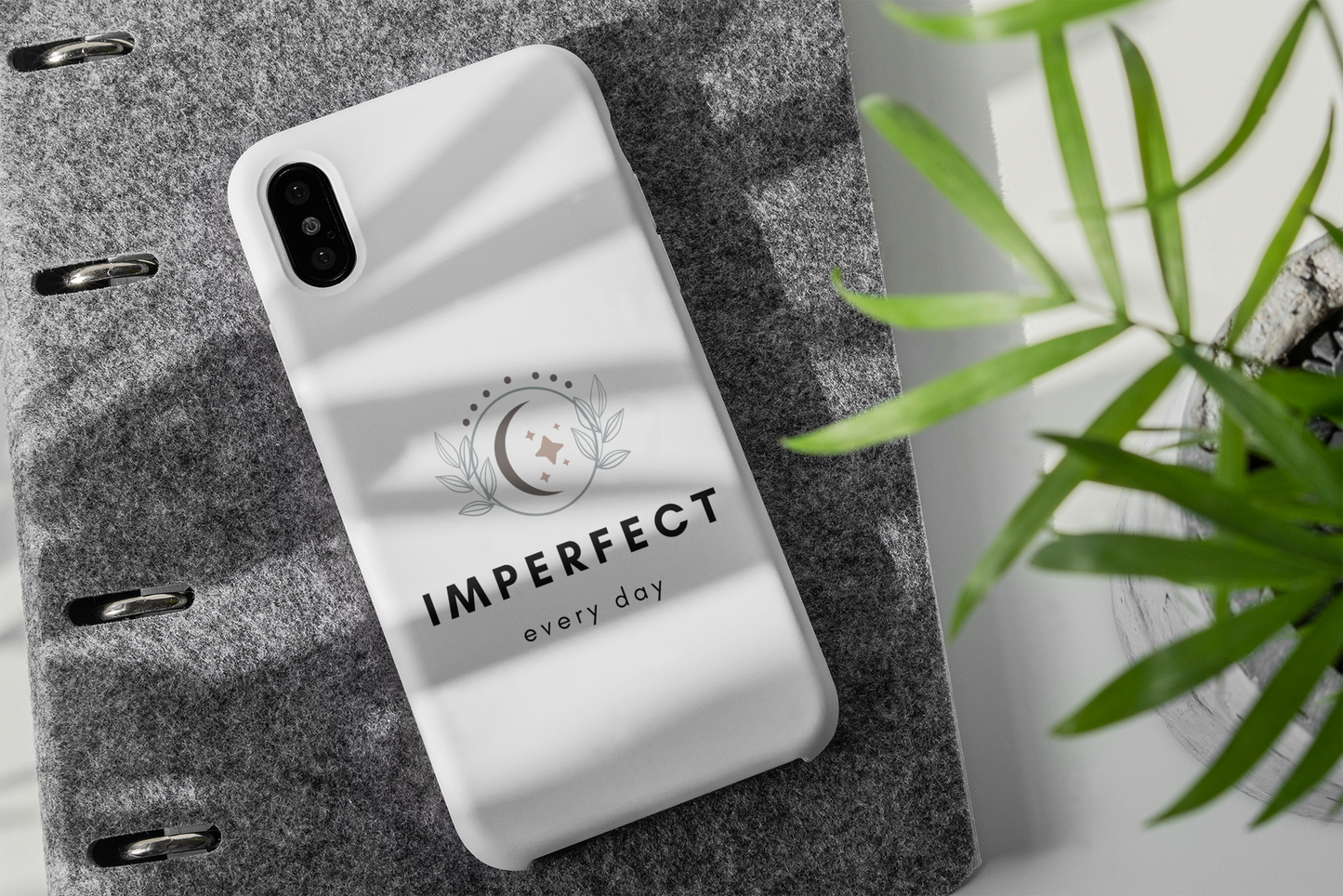 Inspirational Quote Phone Case, Imperfect Everyday Minimalist Design, Motivational Text Cover for Smartphone, Multiple Models